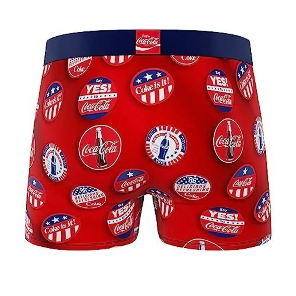 CRAZY BOXER COCA COLA Badge Men's Boxer Brief (Creative Packaging) - Large